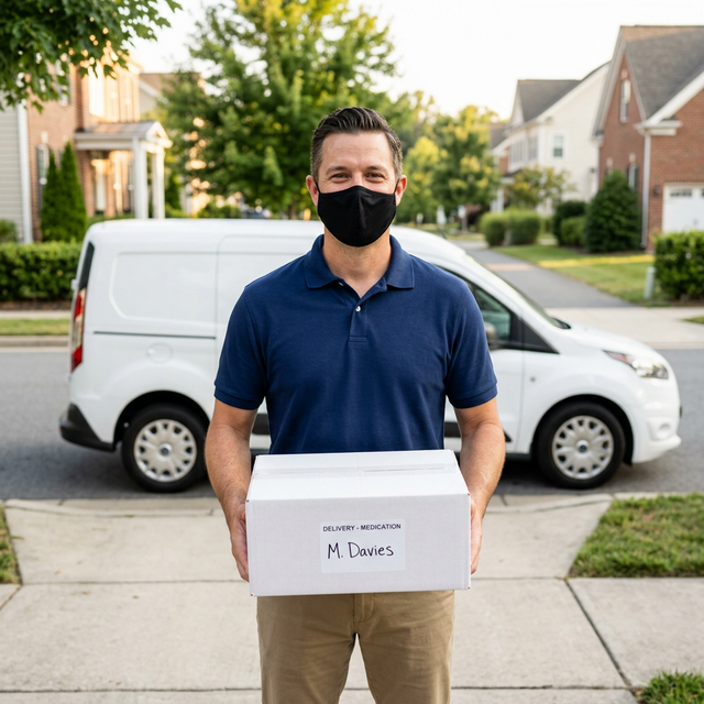 Pharmacy delivery in action