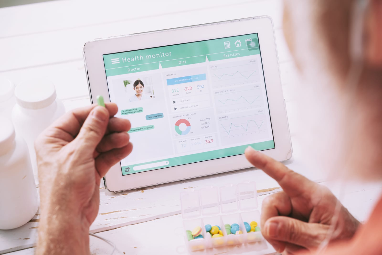 Pharmacist delivering care to a patient