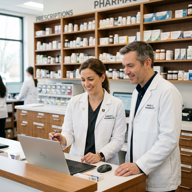 Pharmacy team collaborating with PhoxWiki