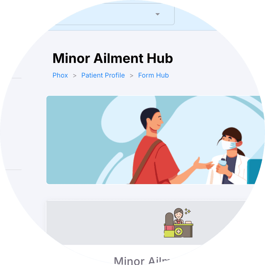 PhoxDocs' minor ailment hub